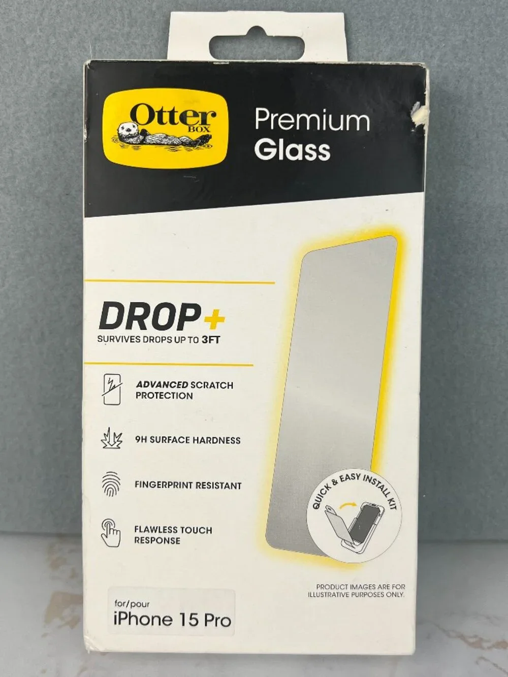 NEW OtterBox Premium Glass Protector for iPhone 15 PRO Fingerprint Resistant